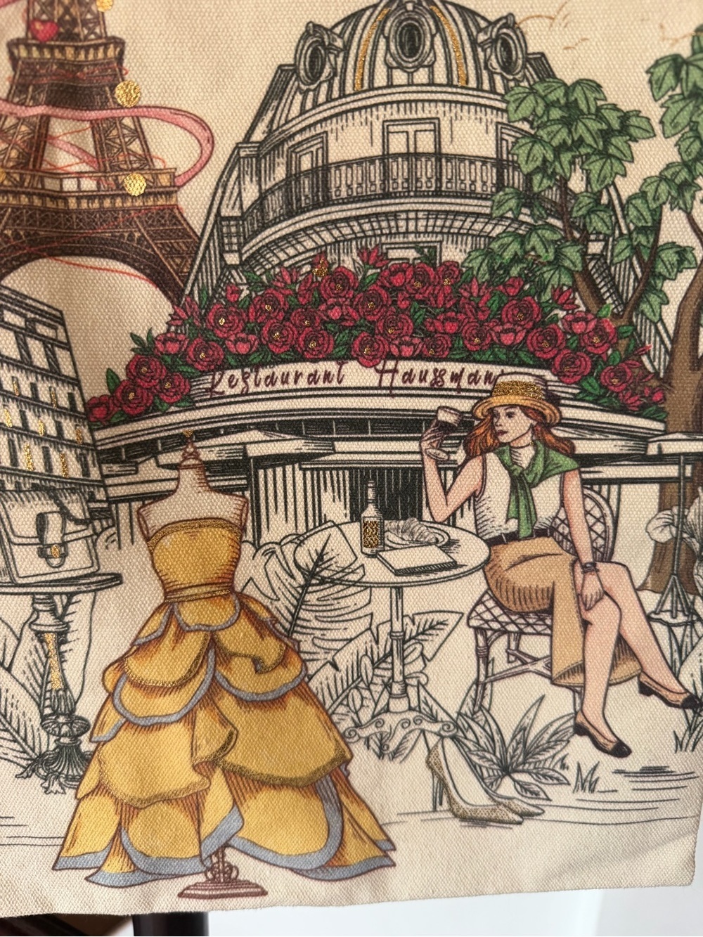 Paris Canvas Tote Bag NWT - Picture 7 of 7